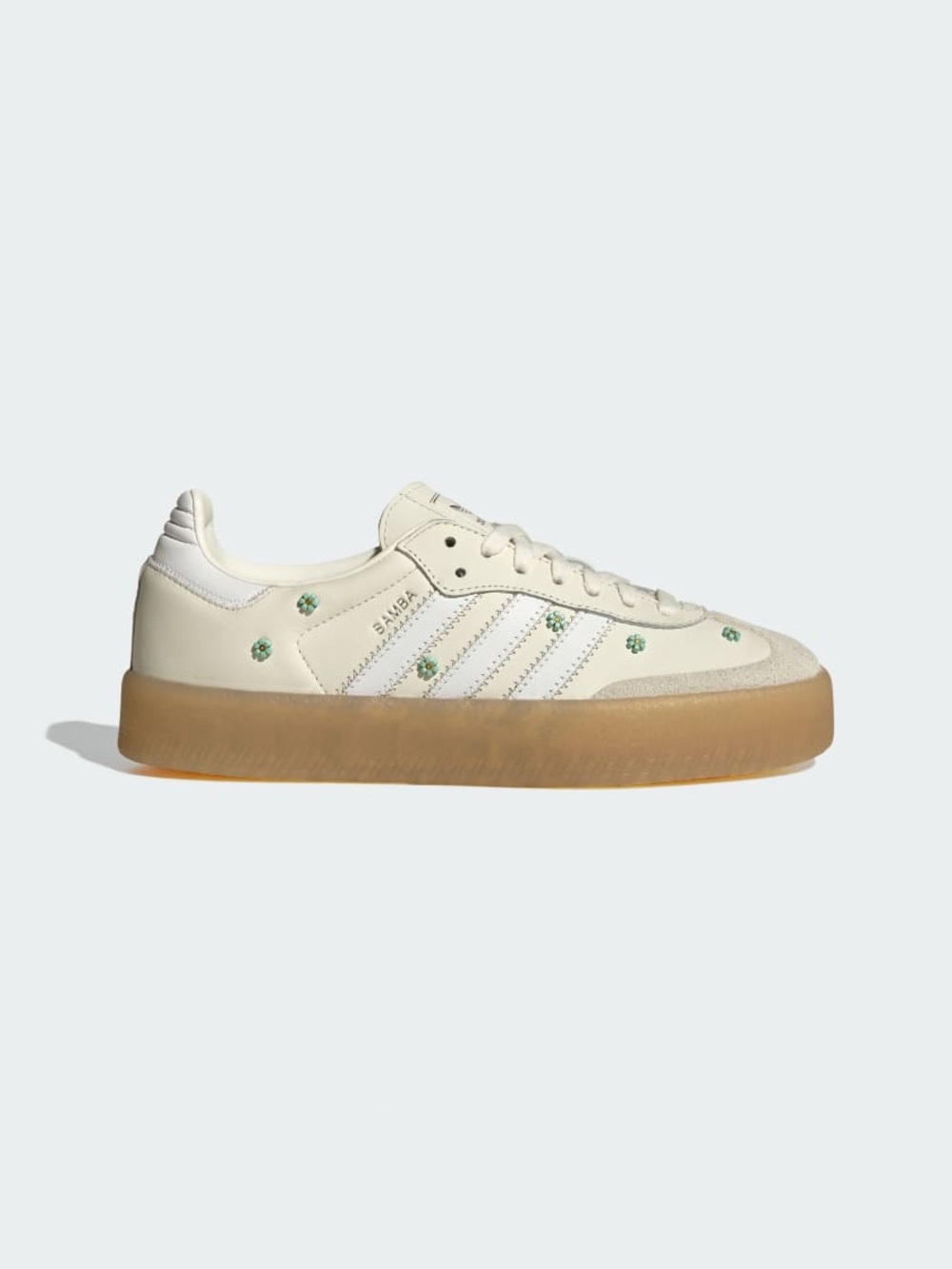 Adidas Originals Sambae Floral Off White Cloud White Clear Mint Flowers sz 8.5